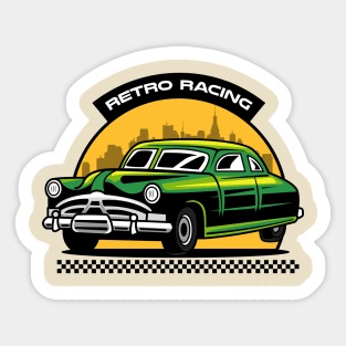 Retro Racing Badge Sticker